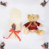 CHRISTMAS EDITION LUXURY CASHMERE BLANKET AND TEDDY GIFT SET