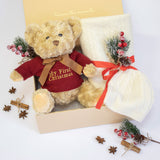 CHRISTMAS EDITION LUXURY CASHMERE BLANKET AND TEDDY GIFT SET