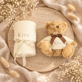 NEW BABY BLANKET AND TEDDY