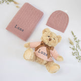 CASHMERE AND TEDDY GIFT SET - ROSEWOOD