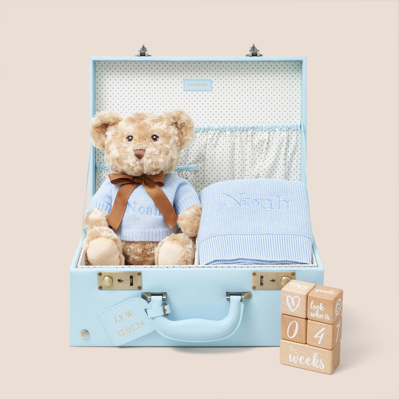 MEMINIO X THE BABY GIFTING COMPANY LUXURY MEMORY CASE BABY BOY GIFT SET