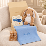 NEW BABY PERSONALISED HOP & LEARN GIFT SET