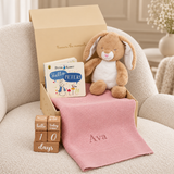 NEW BABY PERSONALISED HOP & LEARN GIFT SET