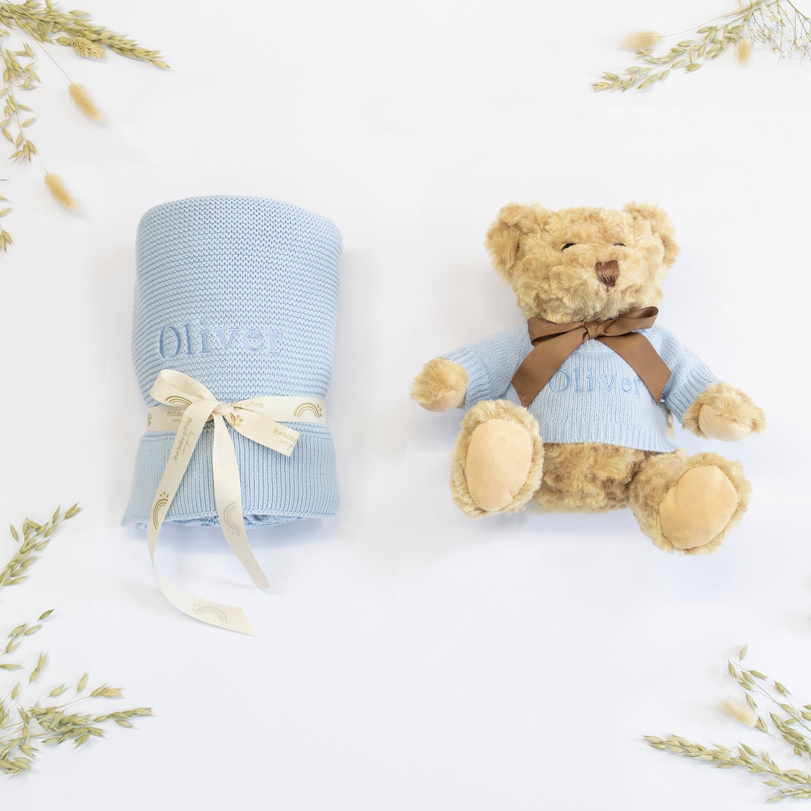 Baby blanket and teddy set sale