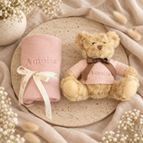 NEW BABY BLANKET AND TEDDY
