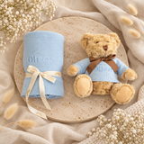 NEW BABY BLANKET AND TEDDY