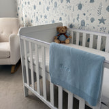 ORGANIC COTTON NEW BABY PERSONALISED BLANKET