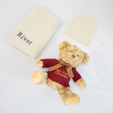 CHRISTMAS EDITION LUXURY CASHMERE BLANKET AND TEDDY GIFT SET