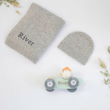 CLASSIC CASHMERE HAPPY CHICKEN RACING CAR SET